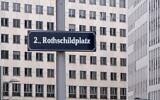 A sign for Rothschild square, named after Salomon Mayer von Rothschild, is pictured in Vienna, Austria, February 18, 2020. (Joe Klamar/AFP)