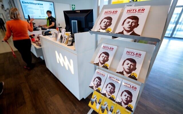 Copies of the biography that forms part of the exhibition are displayed for sale as part of the exhibition titled "The young Hitler, the formative years of a dictator" at the house of history in Sankt Poelten, Austria on February 27, 2020. (JOE KLAMAR / AFP) Copies of the biography that forms part of the exhibition are displayed for sale as part of the exhibition titled "The young Hitler, the formative years of a dictator" at the house of history in Sankt Poelten, Austria on February 27, 2020. (JOE KLAMAR / AFP)