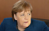 German Chancellor Angela Merkel arrives for the weekly cabinet meeting of the German government at the chancellery in Berlin, Germany, February 5, 2020. (Jens Meyer/AP)