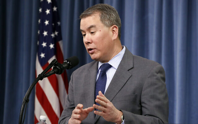 In this February 2, 2018, file photo, US Under Secretary of Defense for Policy, John Rood, speaks during a news conference on the 2018 Nuclear Posture Review, at the Pentagon. (AP Photo/Jacquelyn Martin, File) In this February 2, 2018, file photo, US Under Secretary of Defense for Policy, John Rood, speaks during a news conference on the 2018 Nuclear Posture Review, at the Pentagon. (AP Photo/Jacquelyn Martin, File)