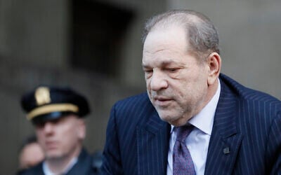Harvey Weinstein leaves a Manhattan courthouse during his rape trial, February 19, 2020, in New York. (AP Photo/John Minchillo)