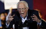 Democratic US presidential candidate Senator Bernie Sanders speaks during a campaign event in San Antonio, February 22, 2020. (AP Photo/Eric Gay)