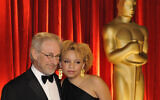 Steven Spielberg and daughter Mikaela George Spielberg arrive at the 81st Academy Awards, in Hollywood, Los Angeles, February 22, 2009. (Chris Carlson/AP)