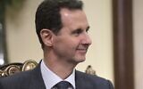 Syrian President Bashar Assad listens to Russian President Vladimir Putin during their meeting in Damascus, Syria, January 7, 2020. (Alexei Druzhinin/Sputnik, Kremlin Pool Photo via AP)