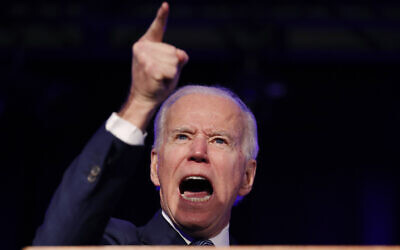 Democratic presidential candidate former vice president Joe Biden speaks at the Clark County Democratic Party 'Kick-Off to Caucus 2020' event on Februay 15, 2020, in Las Vegas. (AP Photo/John Locher)