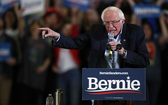 Democratic presidential candidate Sen. Bernie Sanders makes a point during a campaign stop on February 16, 2020, in Denver. (AP Photo/David Zalubowski) Democratic presidential candidate Sen. Bernie Sanders makes a point during a campaign stop on February 16, 2020, in Denver. (AP Photo/David Zalubowski)