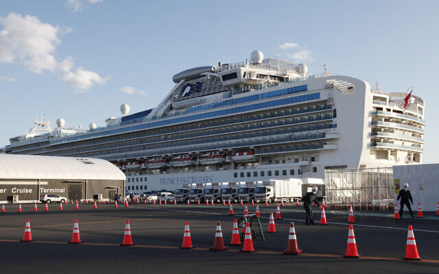 The quarantined cruise ship Diamond Princess anchored at the Yokohama Port in Yokohama, near Tokyo, February 18, 2020. (Koji Sasahara/AP) The quarantined cruise ship Diamond Princess anchored at the Yokohama Port in Yokohama, near Tokyo, February 18, 2020. (Koji Sasahara/AP)