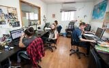 Masa interns working at a company in Israel (Masa)