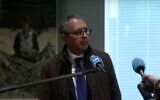 Moncef Baati, the Tunisian ambassador to the United Nations, at UN headquarters in New York on January 30, 2020. (Screen capture: YouTube)