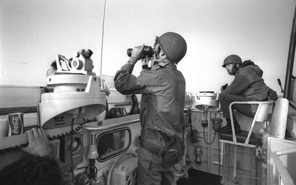 The crew of a missile boat at sea during the Yom Kippur War, on October 11, 1973. (Alon Reininger/GPO)