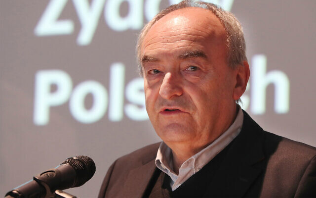 The new director of Poland's landmark POLIN museum of Jewish history, Zygmunt Stepinski, at the museum in Warsaw, Poland, Feb. 28, 2020. (AP/Czarek Sokolowski) The new director of Poland's landmark POLIN museum of Jewish history, Zygmunt Stepinski, at the museum in Warsaw, Poland, Feb. 28, 2020. (AP/Czarek Sokolowski)