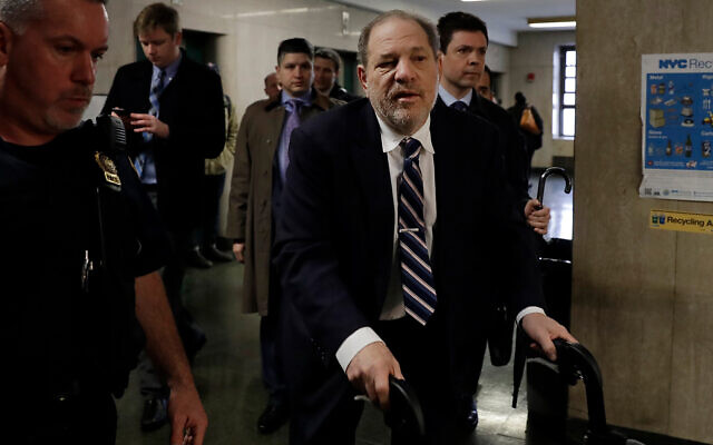 Harvey Weinstein arrives at court for closing statements in his rape trial, in New York, Feb. 13, 2020. (AP/Richard Drew) Harvey Weinstein arrives at court for closing statements in his rape trial, in New York, Feb. 13, 2020. (AP/Richard Drew)