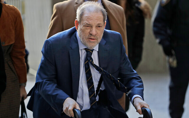 Harvey Weinstein arrives at a Manhattan courthouse for his rape trial in New York, February 14, 2020. (AP Photo/Seth Wenig) Harvey Weinstein arrives at a Manhattan courthouse for his rape trial in New York, February 14, 2020. (AP Photo/Seth Wenig)