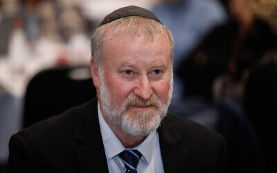 Attorney General Avichai Mandelblit attends an event at the Dan Hotel in Jerusalem, February 6, 2020. (Olivier Fitoussi/Flash90)