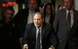 Harvey Weinstein arrives at a Manhattan courthouse for jury deliberations in his rape trial, Feb. 24, 2020, in New York. (AP Photo/Seth Wenig)