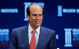 Michael Milken leads a discussion at the Milken Institute Global Conference, April 30, 2018, in Beverly Hills, California. (AP Photo/Jae C. Hong)