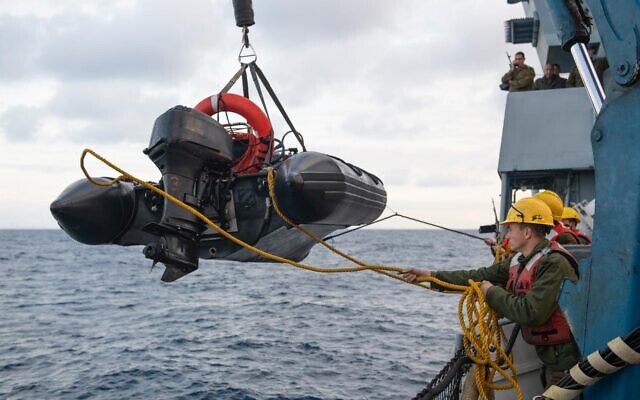 Israeli sailors take part in a naval exercise off Israel's northern coast in February 2020. (Israel Defense Forces)