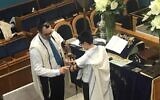 Ruben Golran, an Italian Jewish kid celebrating his bar mitzvah, has limited ceremony due to coronavirus outbreak (Courtesy of the Golran family via JTA)
