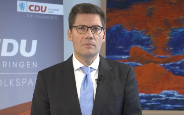 Christian Hirte, the German government's former commissioner for the country's east, in a 2019 interview (video screenshot) Christian Hirte, the German government's former commissioner for the country's east, in a 2019 interview (video screenshot)