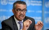 World Health Organization Director-General Tedros Adhanom Ghebreyesus speaks during a daily press briefing on COVID-19 virus at the WHO headquarters in Geneva on March 9, 2020 (Fabrice COFFRINI / AFP)