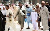 Muslim worshippers circumambulate the sacred Kaaba in Mecca's Grand Mosque, Islam's holiest site, on March 13, 2020. (Photo by AFP)