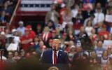 US President Donald Trump speaks to supporters during a rally on March 2, 2020 in Charlotte, North Carolina. (Brian Blanco/Getty Images/AFP)