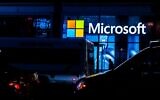 A signage of Microsoft is seen on March 13, 2020, in New York City. (Jeenah Moon/ Getty Images/AFP)
