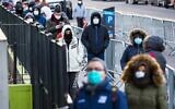 Illustrative: People line up for coronavirus testing at Elmhurst Hospital  on March 24, 2020, in Queens, New York. (Eduardo Munoz Alvarez/Getty Images/AFP)