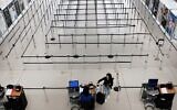 A sparse international departure terminal at John F. Kennedy Airport (JFK) as concern over the coronavirus grows on March 7, 2020 in New York City. (Spencer Platt/Getty Images/AFP)