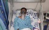 Am-Shalem Singson, 28, a member of the Bnei Menashe Jewish community who made aliya from Manipur, India, in 2017, is hospitalized after he was attacked on March 14, 2020, by two men. (Courtesy Shavei Israel)