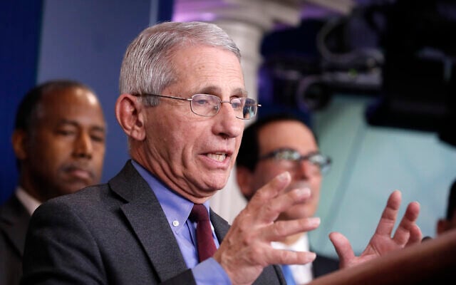 Dr. Anthony Fauci, director of the US National Institute of Allergy and Infectious Diseases, speaks during a briefing on coronavirus in the Brady press briefing room at the White House, March 14, 2020, in Washington. (AP Photo/Alex Brandon) Dr. Anthony Fauci, director of the US National Institute of Allergy and Infectious Diseases, speaks during a briefing on coronavirus in the Brady press briefing room at the White House, March 14, 2020, in Washington. (AP Photo/Alex Brandon)