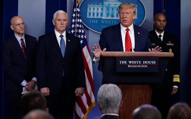 US President Donald Trump speaks during press briefing with the coronavirus task force, at the White House, March 19, 2020, in Washington. (AP Photo/Evan Vucci) US President Donald Trump speaks during press briefing with the coronavirus task force, at the White House, March 19, 2020, in Washington. (AP Photo/Evan Vucci)
