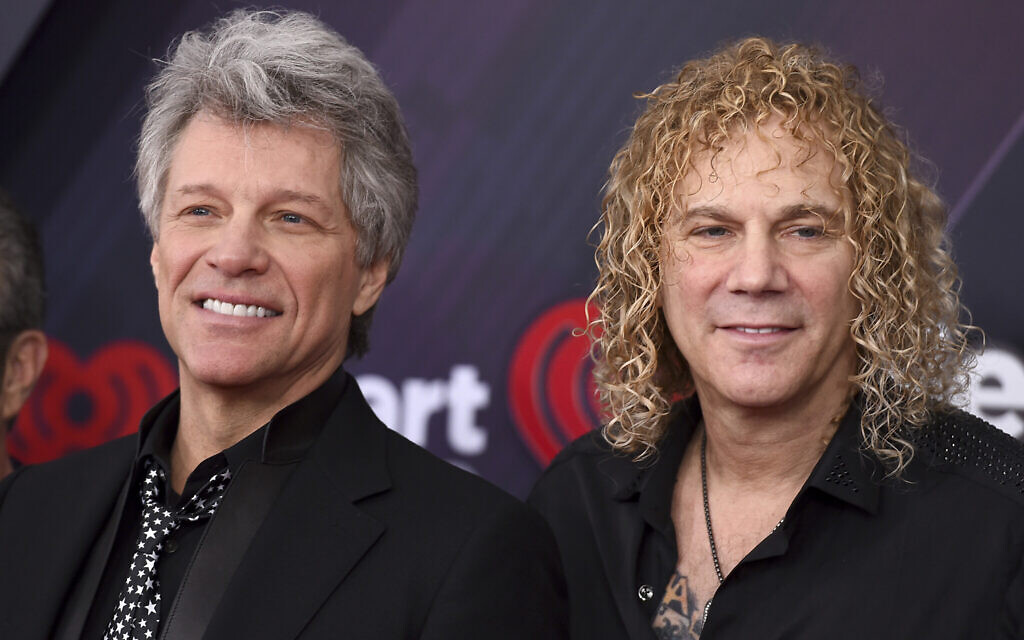 Jon Bon Jovi, left, and David Bryan, of Bon Jovi, arrive at the iHeartRadio Music Awards at The Forum on March 11, 2018, in Inglewood, California. (Jordan Strauss/Invision/AP) Jon Bon Jovi, left, and David Bryan, of Bon Jovi, arrive at the iHeartRadio Music Awards at The Forum on March 11, 2018, in Inglewood, California. (Jordan Strauss/Invision/AP)