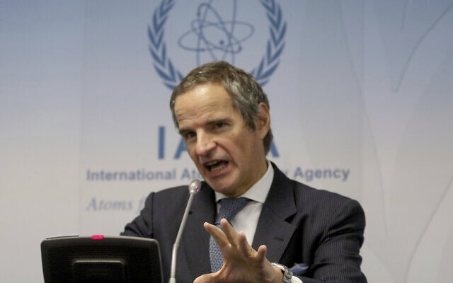Director General of International Atomic Energy Agency Rafael Mariano Grossi from Argentina at the International Center in Vienna, Austria, February 10, 2020. (Ronald Zak/AP) Director General of International Atomic Energy Agency Rafael Mariano Grossi from Argentina at the International Center in Vienna, Austria, February 10, 2020. (Ronald Zak/AP)