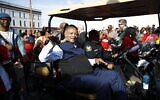 The Rev. Jesse Jackson arrives at the Edmund Pettus Bridge in Selma, Alabama, March 1, 2020, to commemorate the 55th anniversary of 'Bloody Sunday,' when white police attacked black marchers in Selma. (Patrick Semansky/AP)