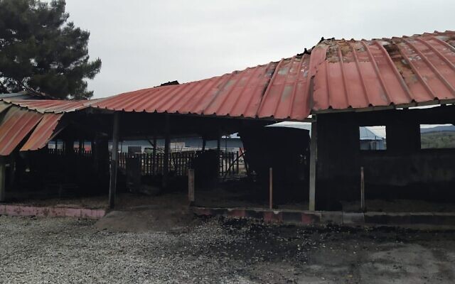 The International School for Refugee Children on the Greek island of Lesbos after it burned down on March 8, 2020. (Courtesy) The International School for Refugee Children on the Greek island of Lesbos after it burned down on March 8, 2020. (Courtesy)