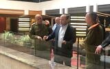 Defense Minister Naftali Bennett inspects the Dan Hotel in Tel Aviv, which was converted into a quarantine facility for carriers of the coronavirus on March 16, 2020. (Naftali Bennett's Twitter account)