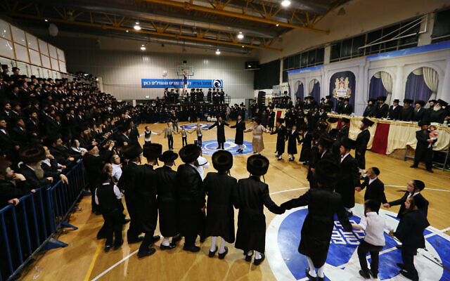 An illustrative photo of an ultra-Orthodox wedding in the West Bank settlement of Beitar Illit. (Yaakov Lederman/Flash90) An illustrative photo of an ultra-Orthodox wedding in the West Bank settlement of Beitar Illit. (Yaakov Lederman/Flash90)