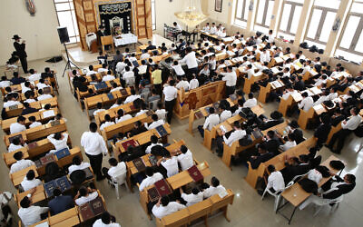 An illustrative photo a yeshiva in Ashdod. (Yaakov Cohen/Flash90)