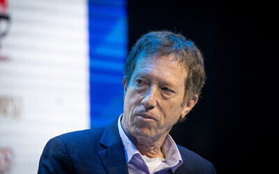Avi Simhon, the chairman of National Economic Council, at a conference organized by the Israeli newspaper Makor Rishon in Jerusalem, December 8, 2019. (Yonatan Sindel/Flash90)