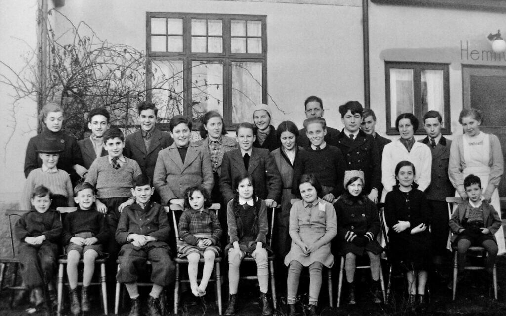 Group photo of the children at the orphanage in Tollarp, south of Sweden. Probably taken very soon after their arrival, in February 1939. Otto Ullmann is in the middle row, second from left. (Elisabeth Åsbrink)