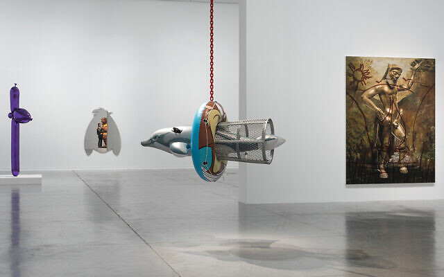 Jeff Koons' artworks set up in the Tel Aviv Museum of Art before the coronavirus (Courtesy Elad Sarig) Jeff Koons' artworks set up in the Tel Aviv Museum of Art before the coronavirus (Courtesy Elad Sarig)
