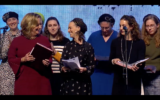 Women celebrate completing the 7 1/2-year cycle of Talmud study at a ceremony held by the organization Hadran in Jerusalem, January 2020. (Screenshot from YouTube/via JTA)