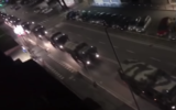 A convoy of Italian military vehicles reportedly being used to transport bodies of coronavirus fatalities for burial, March 19, 2020 (Youtube screenshot)