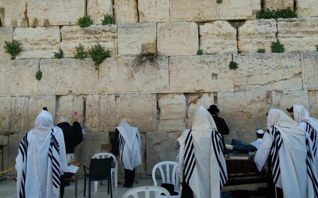 Morning prayers at the Western Wall in Jerusalem's Old City, March 16, 2020. (Courtesy: The Western Wall Heritage Foundation) Morning prayers at the Western Wall in Jerusalem's Old City, March 16, 2020. (Courtesy: The Western Wall Heritage Foundation)