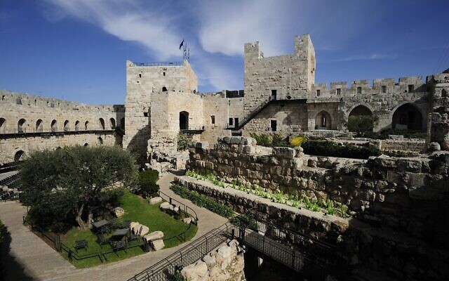 The outdoor areas of the Tower of David Museum at the Jaffa Gate in Jerusalem's Old City make it a easier to visit during the restrictions necessitated by the 2020 coronavirus (Courtesy Tower of David Museum) The outdoor areas of the Tower of David Museum at the Jaffa Gate in Jerusalem's Old City make it a easier to visit during the restrictions necessitated by the 2020 coronavirus (Courtesy Tower of David Museum)