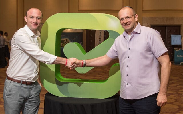 Checkmarx's Founder and CTO, Maty Siman, left, and CEO Emmanuel Benzaquen, right