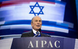 Democratic presidential candidate Mike Bloomberg speaks at the American Israel Public Affairs Committee (AIPAC) 2020 Conference, March 2, 2020 in Washington. (AP/Alex Brandon)