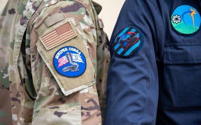 American and Israeli soldiers take part in the biennial Juniper Cobra air defense exercise in Israel in March 2020. (Israel Defense Forces) American and Israeli soldiers take part in the biennial Juniper Cobra air defense exercise in Israel in March 2020. (Israel Defense Forces)