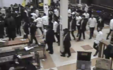 Followers of the Chabad movement dance on March 14, 2020, days before 770 Eastern Parkway's closure because of the coronavirus. (Youtube screenshot)